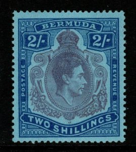 BERMUDA SG116e 1950 2/= DULL PURPLE & BLUE/PALE BLUE p13 ORD PAPER MTD MINT