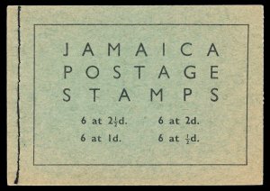 Jamaica 1956 KGVI 3s black on green booklet stitched MNH. SG SB14.