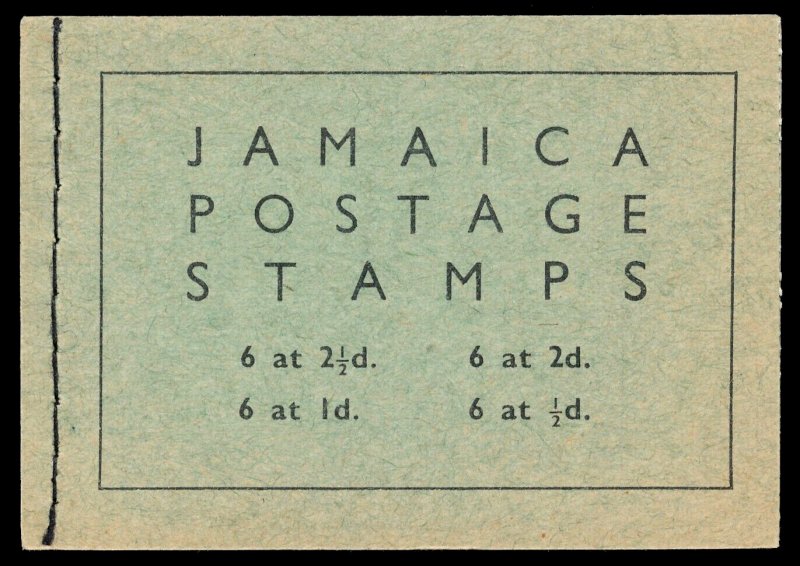 Jamaica 1956 KGVI 3s black on green booklet stitched MNH. SG SB14.