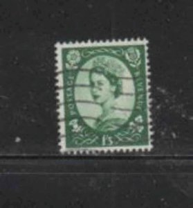 GREAT BRITAIN #368 1958 1sh3p QEII F-VF USED c