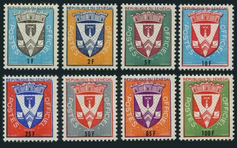 1961 Senegal D1-8*MVLH Emblems 8,00 €