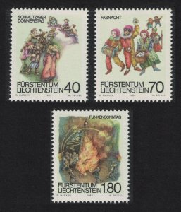 Liechtenstein Shrovetide and Lent Customs 3v 1983 MNH SG#813-815