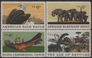 SC#1387-90 6¢ Natural History Block of Four (1970) MNH