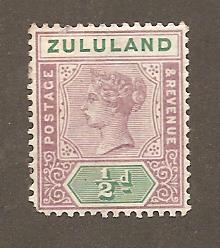 Zululand Scott #15  Mint H   Scott CV $5.50