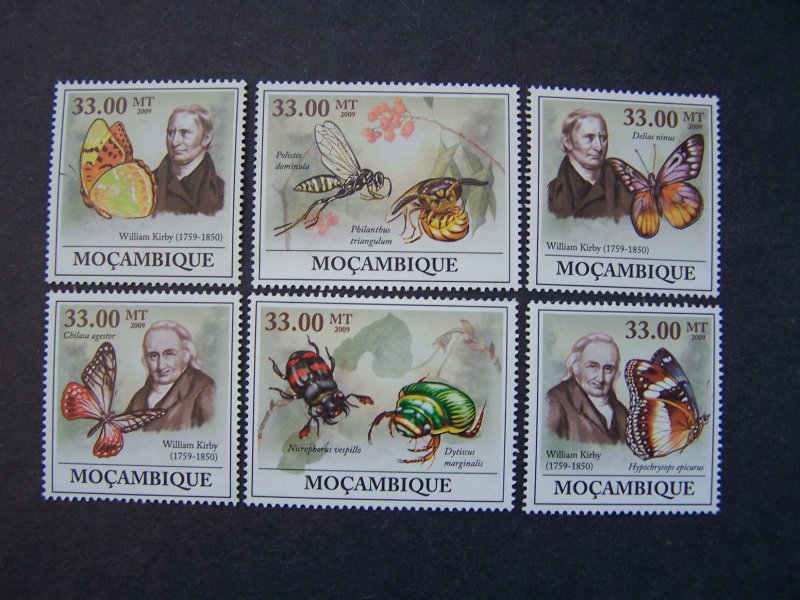 Mozambique 2009 MNH Butterflies & Insects William Kirby