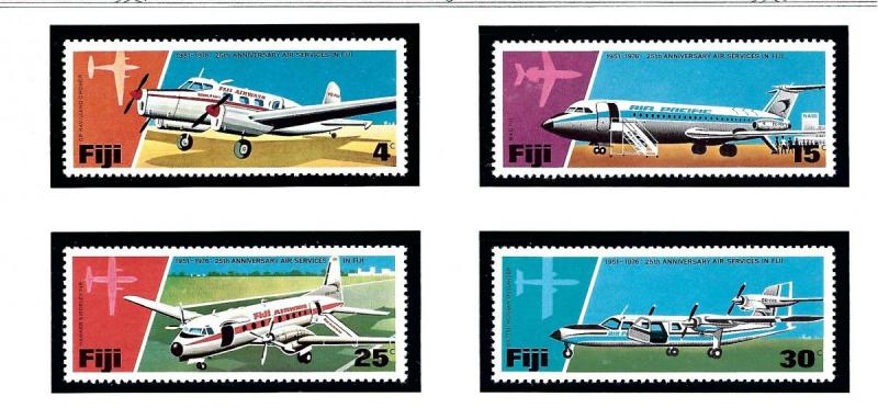 Fiji 367-70 MNH 1976 Anniv of air services in Fiji