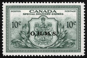 CANADA Sc EO1 Green 10¢ O.H.M.S. Overprint MNH Original Gum Special Delivery GEM