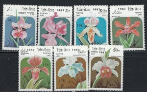 Laos 796-796F MNH 1987 Orchids (fe8648)