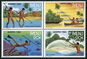 Palau 55-58a, MNH. Michel 55-58 vbl. Methods: Underwater spear fishing, 1984.