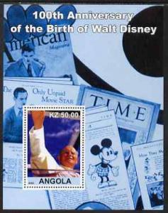 Angola 2002 Birth Centenary of Walt Disney #04 perf s/she...