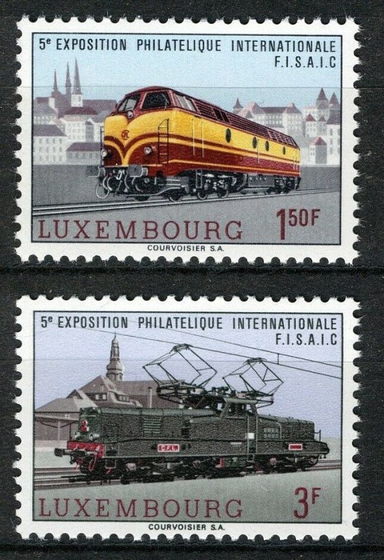 1966 LUXEMBOURG - SG:785/786 - RAILWAYMEN PHILATELIC EXHIBITION - UNMOUNTED MINT