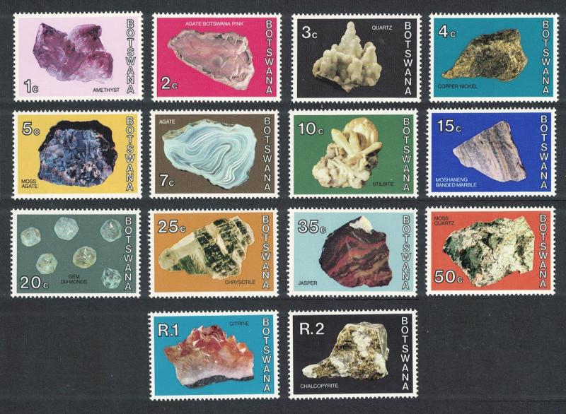 Botswana Minerals 14v SG#322-335 CV£50+