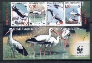 Bosnia & herzegovina 1998 WWF White Storks MUH