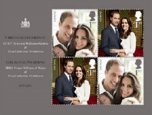 GREAT BRITAIN - SC# 2901 WEDDING OF Prince William and Catherine Middleton S/S