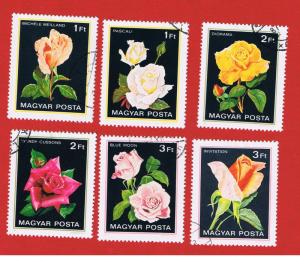 Hungary #2735-2740 VF used  Flowers  Free S/H