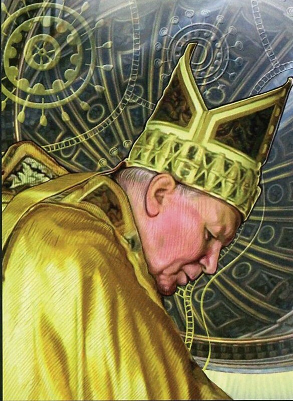 Pope John Paul II Stamp Catholic Church Vatican Angels S/S MNH #9271 / Bl.2106