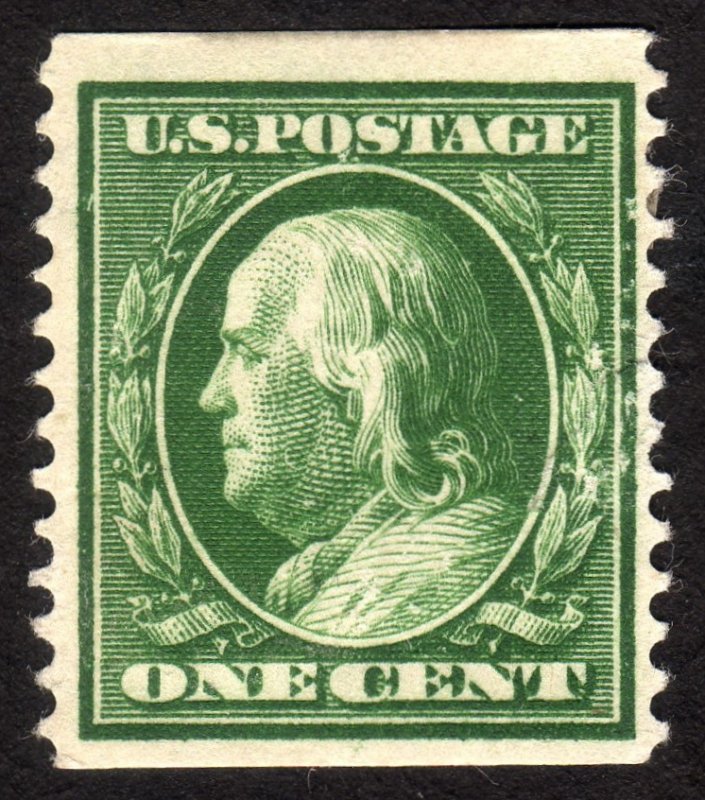 1910, US 1c, Franklin, MH, fault, Sc 387