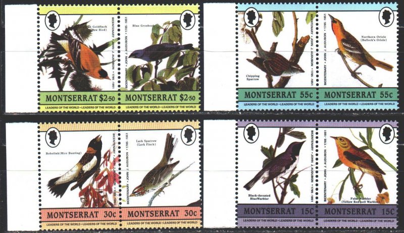 Montserrat. 1985. 597-604. Birds, Odabon, fauna. MNH.