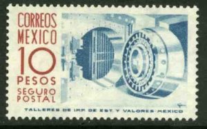 MEXICO G19, $10Pesos 1950 Definitive 2nd Printing wmk 300. MINT, NH. VF.