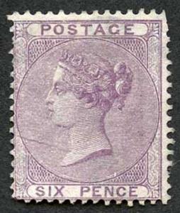 SG70 6d Lilac MINT (no gum) Cat 1350 pounds