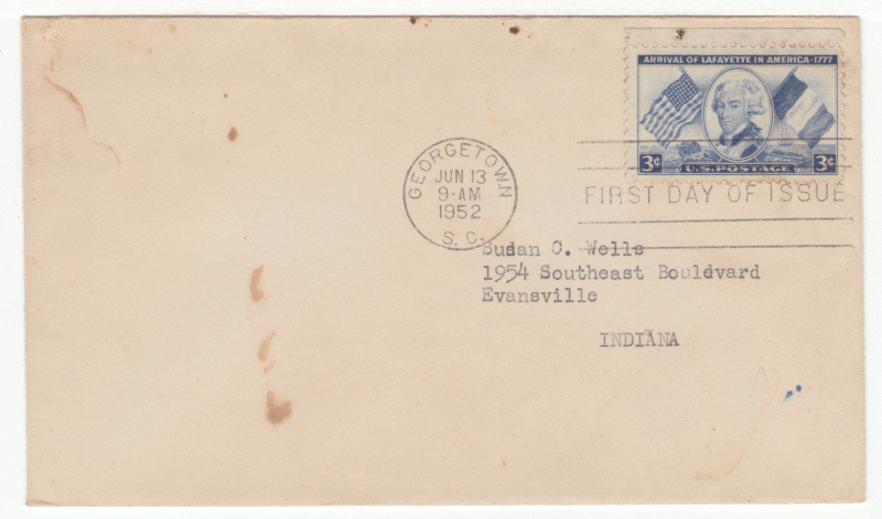 USA First Day Cover # 1010 - Arrival of Lafayette in America