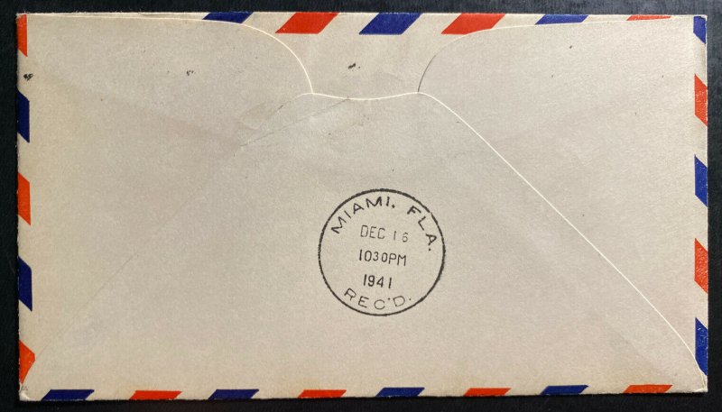 1941 Lagos Nigeria First Flight Airmail cover FFC To Miami FL USA