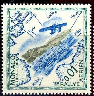 Monaco 1964: Sc. # 565; Mint Gumless Single Stamp