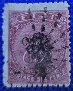Fiji 1876 #35 Over Print Used SCV $65.00