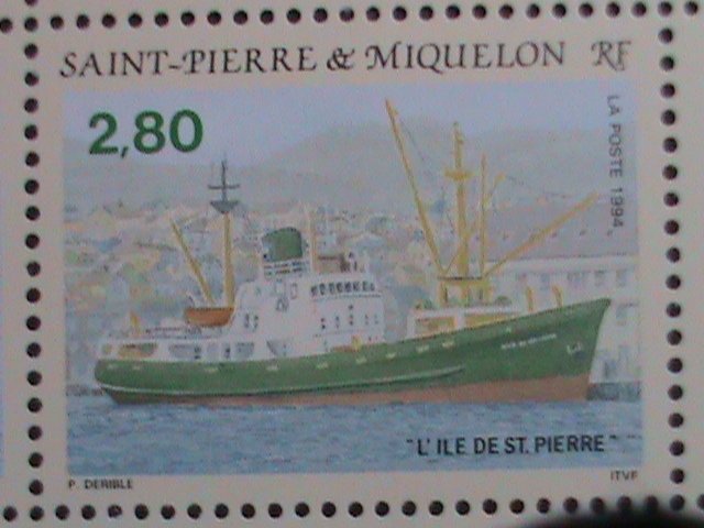 SAINT PIERRE & MIQUELON-1994-SC# 604 MODERN SHIPS MNH S/S- VERY FINE