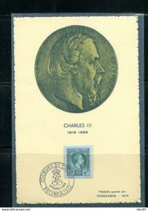 Monaco 1948 Maxi Card Charles III Special cancel  Journee du Timbre 11548