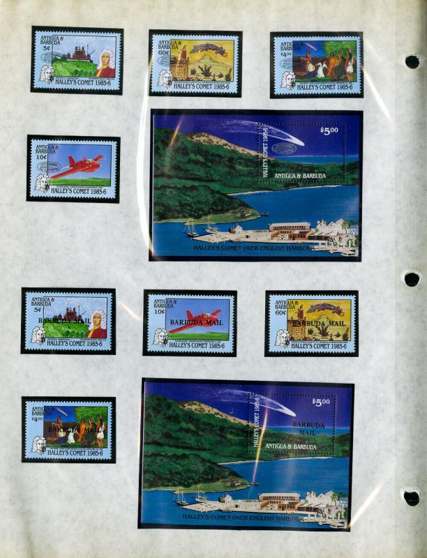 Worldwide Halley's Comet Mint NH Stamp Collection 