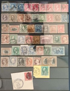 Small Collection US 19th Century Lot - Used and On Cover