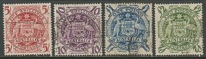 EDSROOM-10648 Australia 218-221 Used 1949-50 Complete High Values CV$37.75