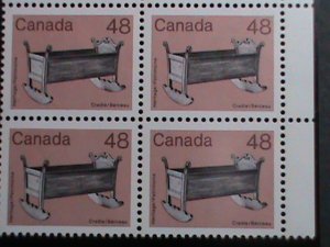 ​CANADA- HERITAGE-CRADIE - MNH BLOCK OF 4 -VERY FINE WE SHIP TO WORLD WIDE.