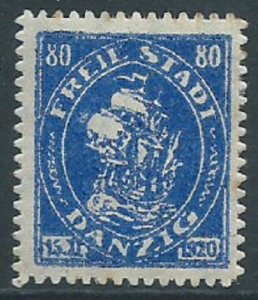 Danzig, Sc #53, 80pf MH