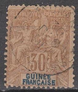 French Guinea #12 F-VF  Used  CV $32.50 (A12994)