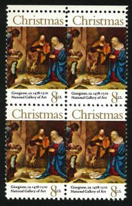 1971 Christmas Nativity by Giorgione Block Of 4 8c Stamps - MNH, OG - Sc# 1444