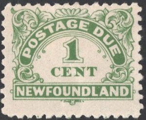 Newfoundland SC#J1 1¢ Numeral: Postage Due (1949) MH