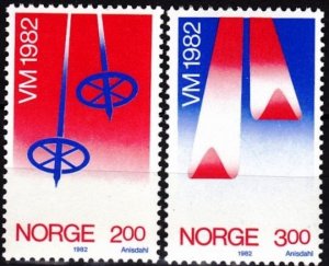 NORWAY 1982 SPORT: Nordic Skiing Championships. Complete set, MNH