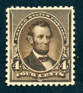 SCOTT #222 MINT OG NH EXTREMELY FINE W/ PF CERTIFICATE