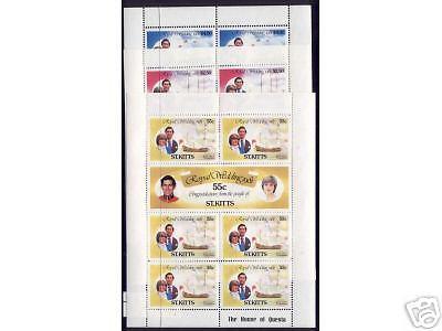 St Kitts 76b,78b,80b Sheet MNH Ships, Royalty, Charles & Diana Wedding