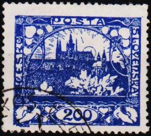 Czechoslovakia. 1918 200h S.G.13 Fine Used