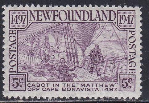 Newfoundland # 270, Deck of the Matthew, NH, Half Cat