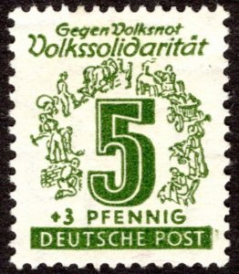 1946, Germany, West Saxony, 5+3pf, MH, Sc 14NB3