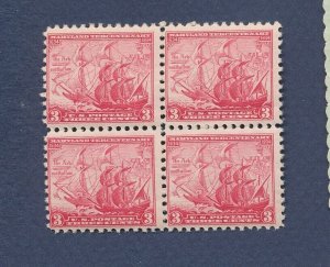 USA - Scott 738 - MNH Block of Four - Maryland, Ship - 1934