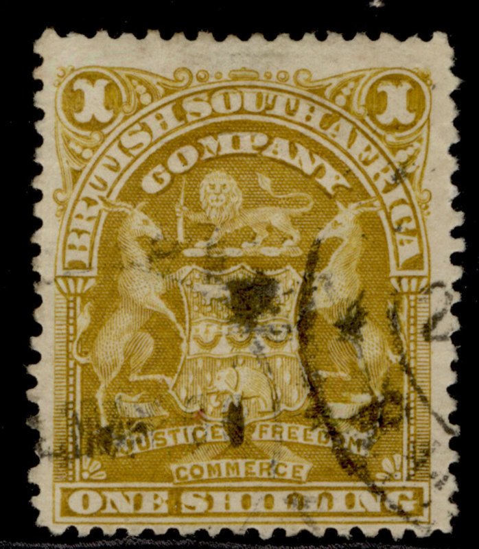 RHODESIA QV SG84d, 1s brownish yellow, USED. Cat £16. 