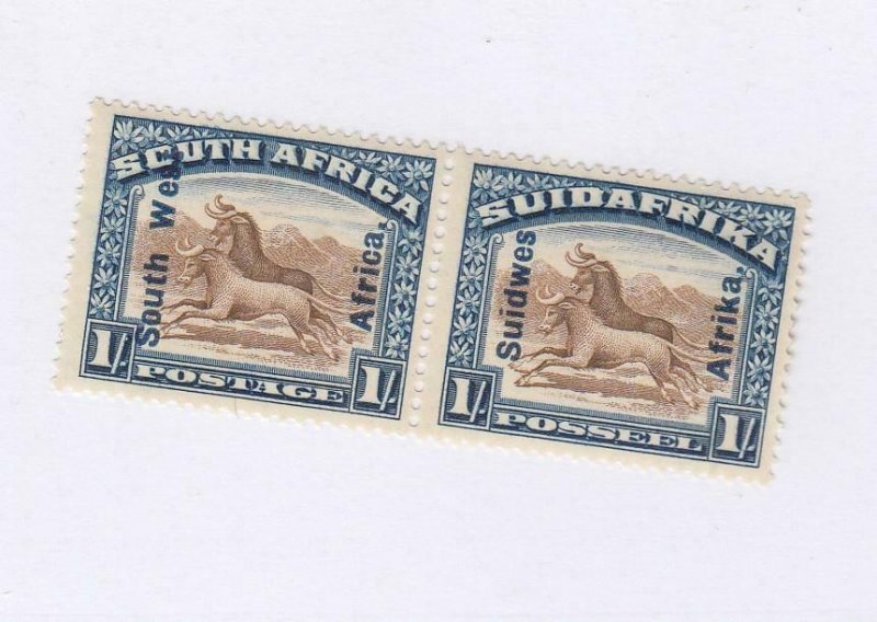 SOUTH WEST AFRICA # 90 VF-MLH PAIR 1sh CAT VALUE $17.50