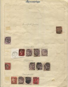 Great Britain Stamps - SEVENOAKS, OLDHAM, BRIDGNORTH Cancellations, Lot of 14