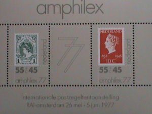 NEDERLAND-1977 AMPHILEX'77 STAMP SHOW MNHS/S-VERY FINE WE SHIP TO WORLD WIDE