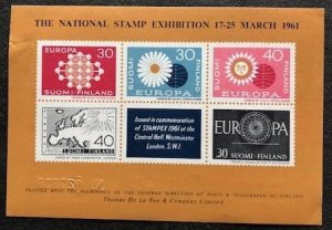 Great Britain National stamp Exhibition, 1961 London, Souvenir Sheet.